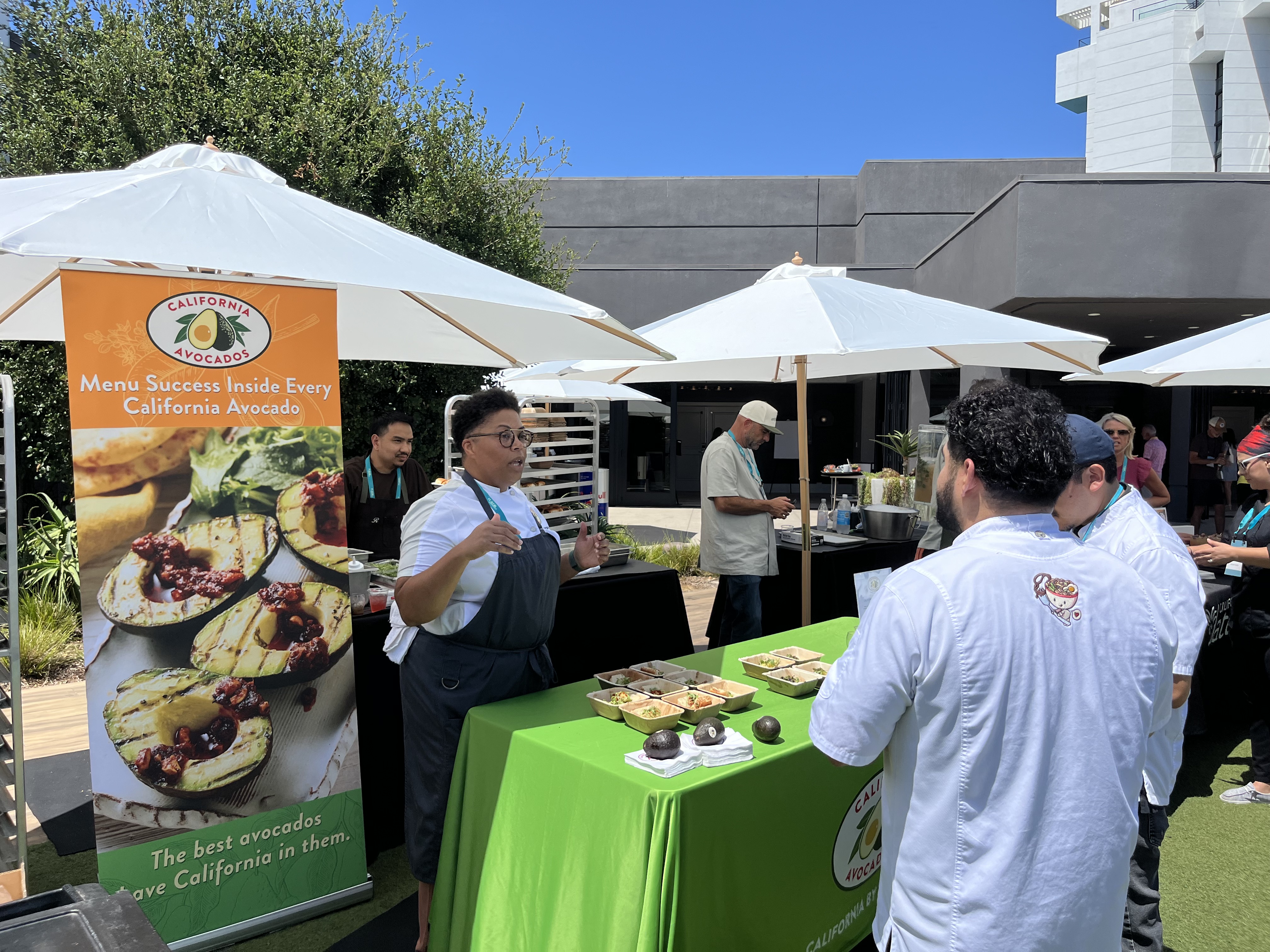 Chef Aneesha Hargrave presents her California Avocado Commission-sponsored dishes to attending operators at the Flavor Experience. 