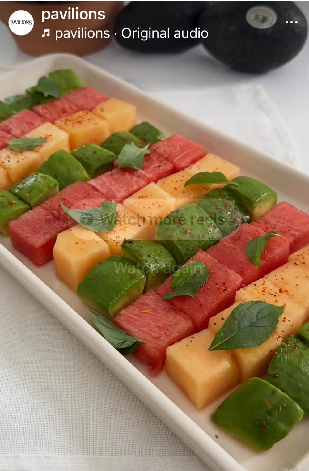 Avocado, Watermelon and Cantaloupe Salad recipe video