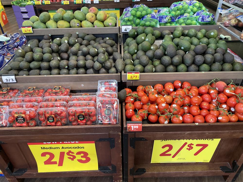 Southern CA retailer California avocado display