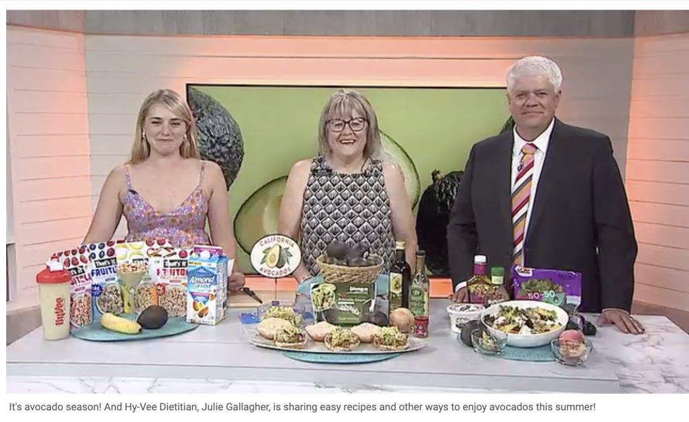 Hy-Vee dietitians discuss CA avocados on TV