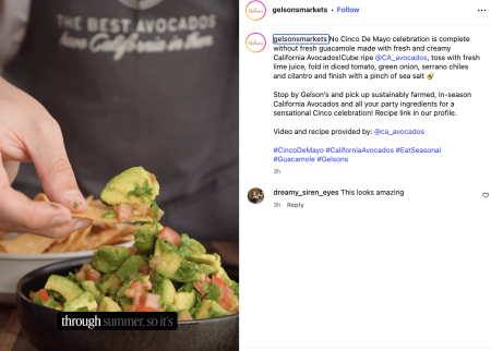 Gelson's Markets CA avocado promotion