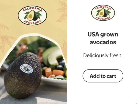 CA avocado Walmart online ad