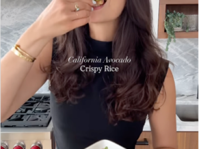 Maxine Sherf created California Avocado Crispy Rice to inspire interest in the peak season fruit. 