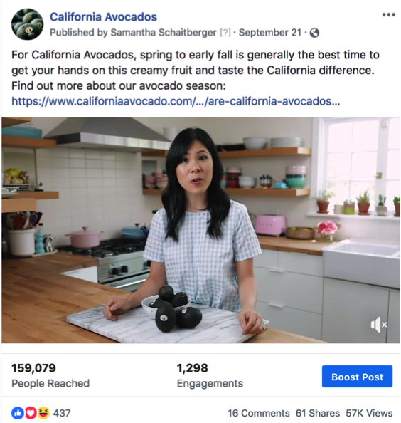 Content that dispels common avocado misconceptions has been well received — like this video about seasonality that was viewed more than 57,000 times.