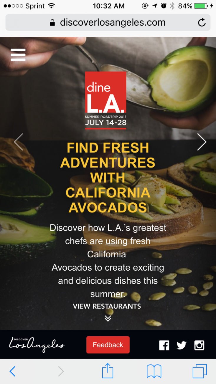 CAC’s chef ambassadors and their unique California avocado creations were featured in videos on @discoverlosangeles.com.