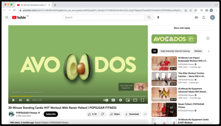 Pre-roll video ads were launched on the popular YouTube social platform, helping to raise awareness for California avocados and give consumers notice that California avocado season is starting.