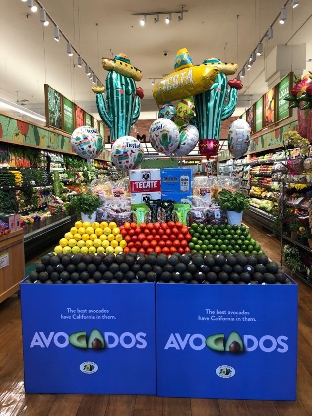 Mollie Stone’s Markets promoted bulk and bagged California avocados as part of its Cinco de Mayo sales contest.