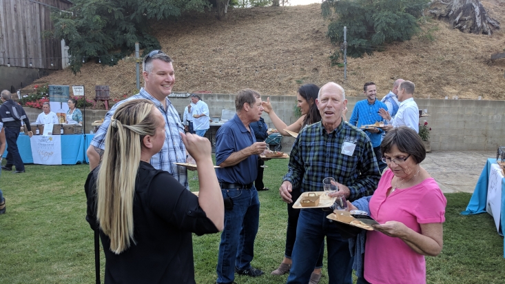 Morro Bay avocado growers Arby and Jeannie Kitzman join CAC and Del Rey representatives at the Taste of the Grove event.